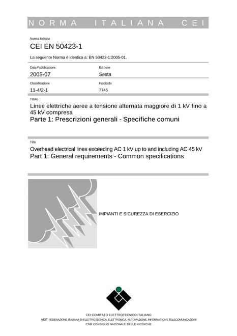 CEI EN 50423-1
