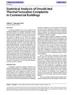 SF-98-04-5 -- Statistical Analysis of Unsolicited Thermal Sensation Complaints in Commercial Buildings