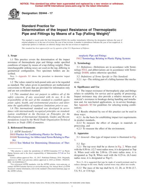 ASTM D2444-17