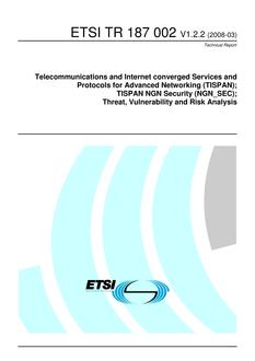 ETSI TR 187 002
