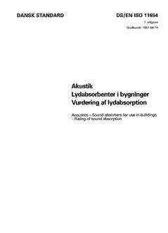 DANSK DS/EN ISO 11654
