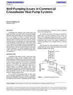SF-98-05-1 -- Well-Pumping Issues in Commercial Groundwater Heat Pump Systems