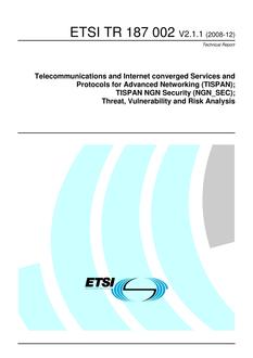 ETSI TR 187 002