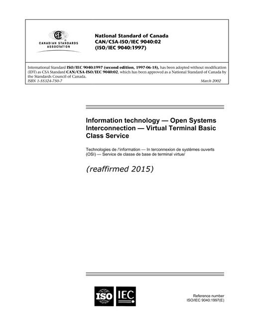 CAN/CSA-ISO/IEC 9040-02 (R2015)