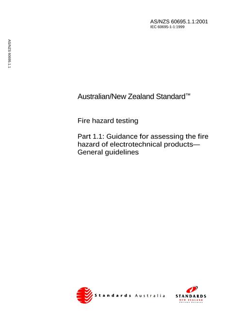 AS/NZS 60695.1.1:2001