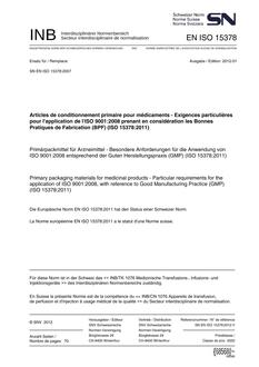 SNV SN EN ISO 15378