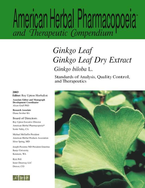 Ginkgo Leaf Ginkgo Leaf Dry Extract - Ginkgo biloba L.