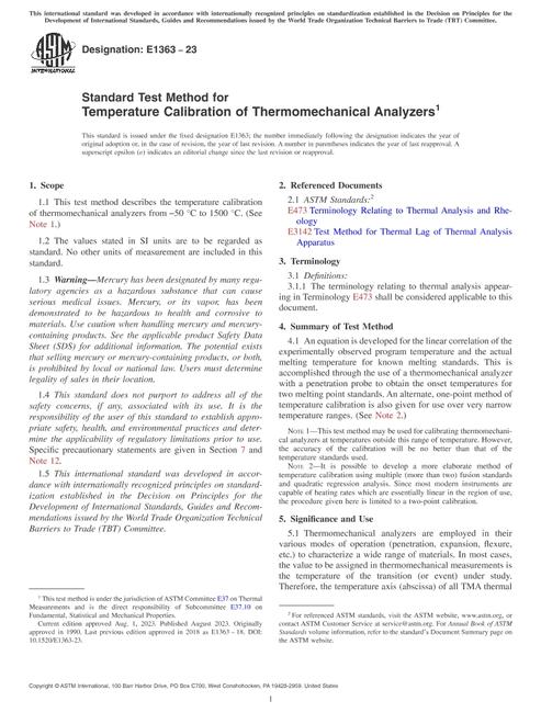 ASTM E1363-23