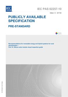 IEC/PAS 62257-10 Ed. 1.0 en:2017