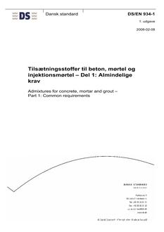 DANSK DS/EN 934-1