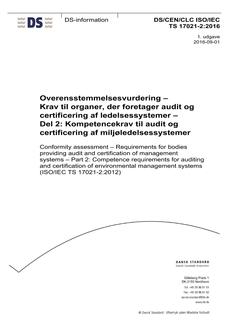 DANSK DS/CEN/CLC ISO/IEC TS 17021-2