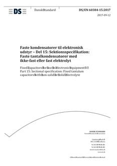 DANSK DS/EN 60384-15