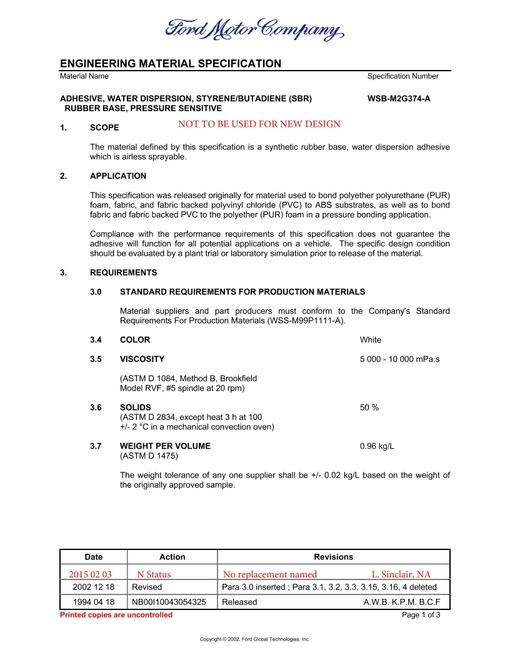 FORD WSB-M2G374-A