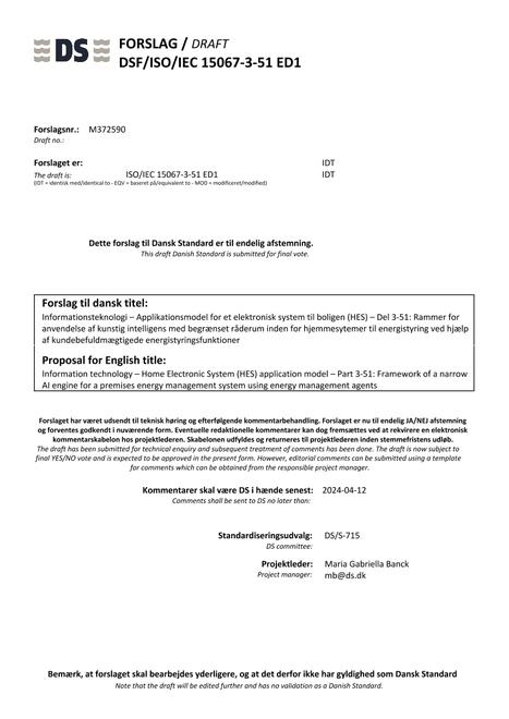DANSK DSF/ISO/IEC 15067-3-51 ED1