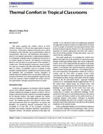 SF-98-07-5 -- Thermal Comfort in Tropical Classrooms