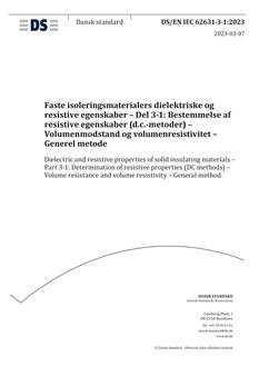 DANSK DS/EN IEC 62631-3-1