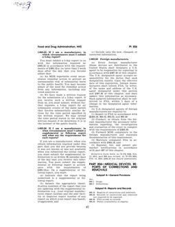 FDA 21 CFR PART 806