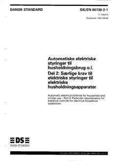 DANSK DS/EN 60730-2-1