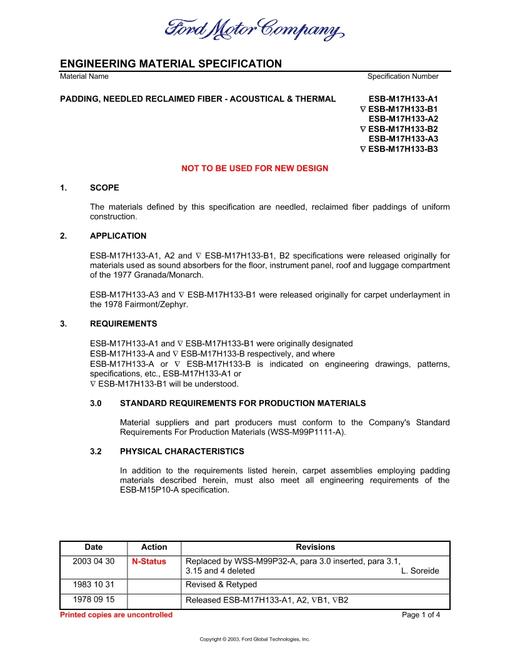 FORD ESB-M17H133-A3