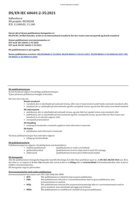 DANSK DS/EN IEC 60601-2-35