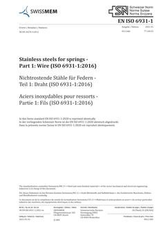 SNV SN EN ISO 6931-1
