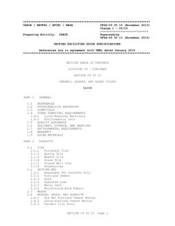 ARMY UFGS-09 30 10