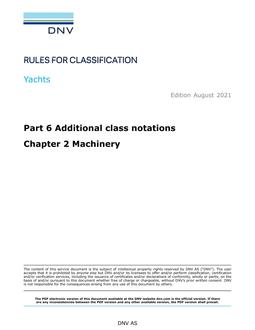 DNV DNV-RU-YACHT PART 6 CHAPTER 2