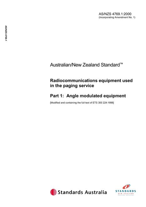AS/NZS 4769.1:2000