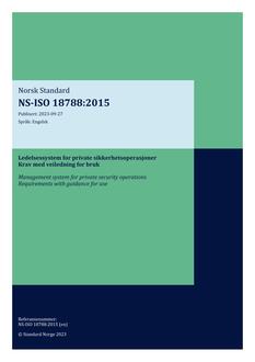 NS-ISO 18788:2015