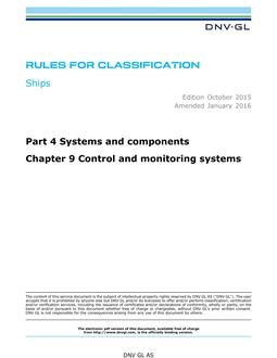 DNV DNVGL-RU-SHIPS PART 4 CHAPTER 9