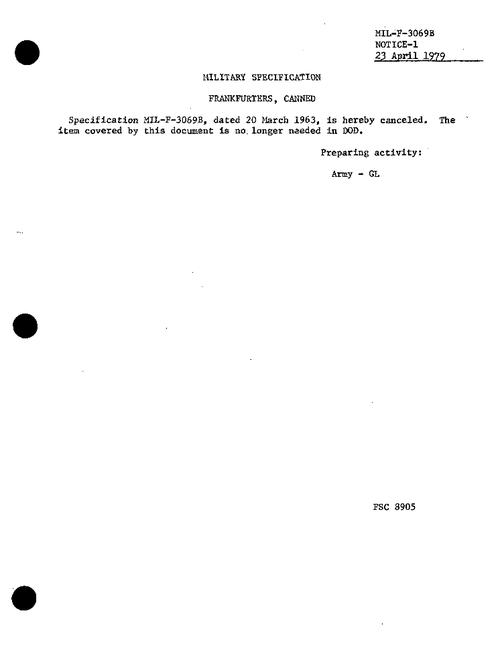 MIL MIL-F-3069B Notice 1 - Cancellation