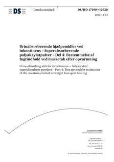 DANSK DS/ISO 17190-4