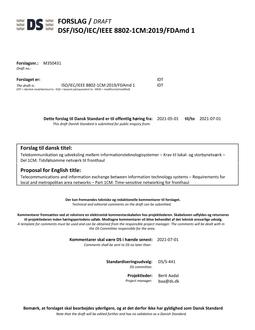 DANSK DSF/ISO/IEC/IEEE 8802-1CM/FDAMD 1