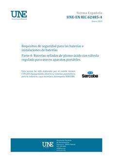 AENOR UNE-EN IEC 62485-4