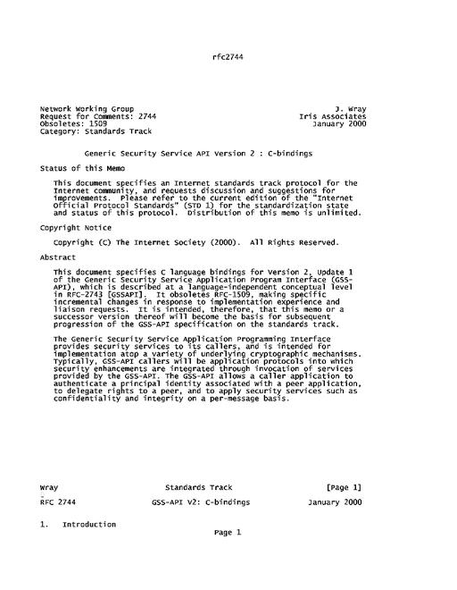IETF RFC 2744