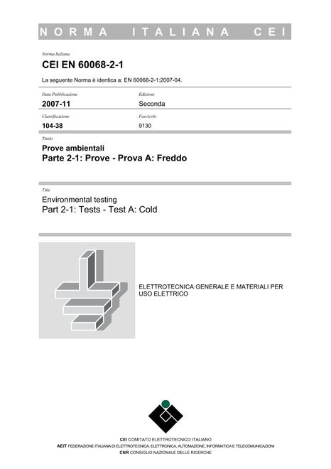 CEI EN 60068-2-1