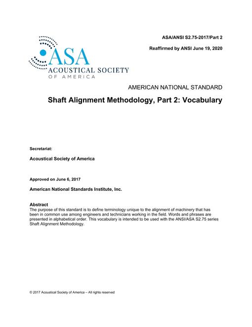 ASA S2.75-2017/Part 2 (R2020)