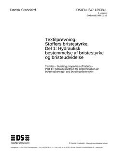 DANSK DS/EN ISO 13938-1