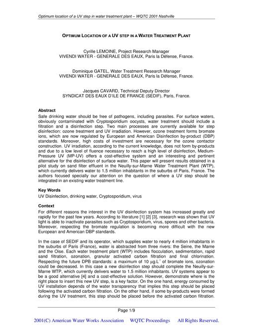 AWWA WQTC55075