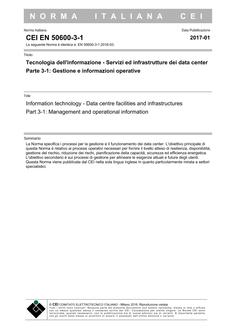 CEI EN 50600-3-1