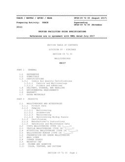 ARMY UFGS-09 72 00