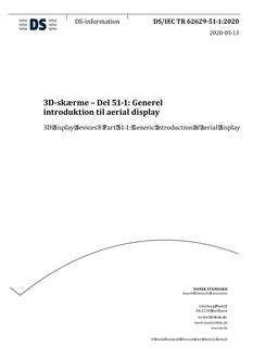DANSK DS/IEC TR 62629-51-1
