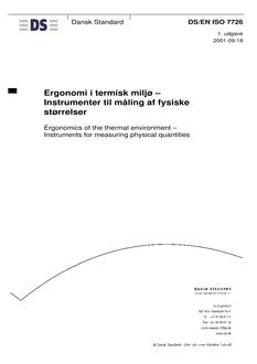 DANSK DS/EN ISO 7726