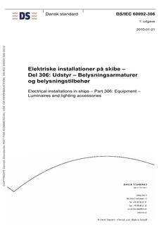DANSK DS/IEC 60092-306