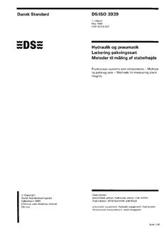 DANSK DS/ISO 3939