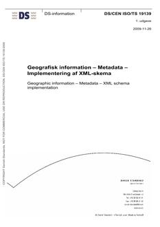 DANSK DS/CEN ISO/TS 19139