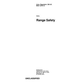 ARMY AR 385-63
