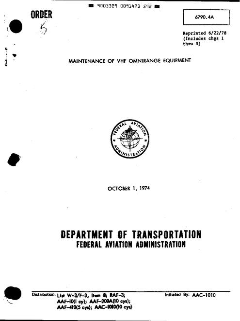 FAA FO 6790.4A