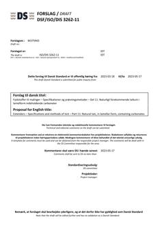 DANSK DSF/ISO/DIS 3262-11