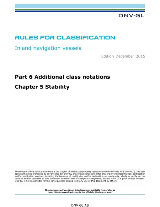 DNV DNVGL-RU-INV PART 6 CHAPTER 5